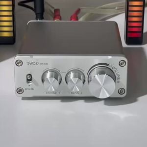 YJCO D130B HiFi Bộ Khuếch Đại Công Suất Âm Thanh 2.0 Kênh 130Wx2 Bluetooth 5.0 Âm Thanh Stereo Cho Rạp Hát Tại Nhà Thân Kim Loại