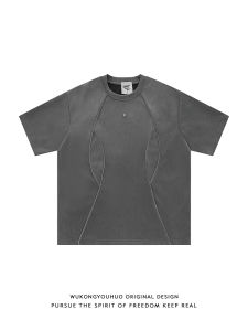 WUKONGYOUHUO | American Unique Design Suede T-shirt
