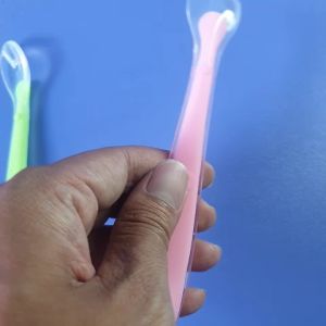4IN1 Paket sendok makan bayi sendok sensor garpu sendok serut sendok silikon mpasi Perlengkapan makan bayi