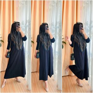 DRESS JOURNEY LENGAN PENDEK LOLY DRESS KATUN KOMBED