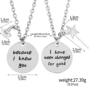Movie Wicked Witch Necklace Magic Hat Wand Crown Pendant Jewelry And Accessories Gift For Best Friends And Girlfriends