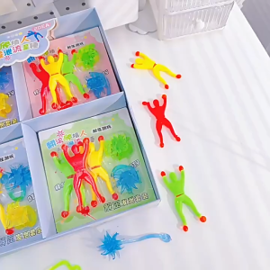 【SG Stock】Sticky Wall Climber & Sticky Meteor Hammer Fidget Toy Set Novelty Stretch Sticky Toys for Kids Party Gift