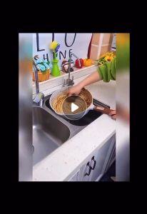 Kitchen 2-in-1 Dishwashing Pot Scrubber with Liquid Soap Dispenser