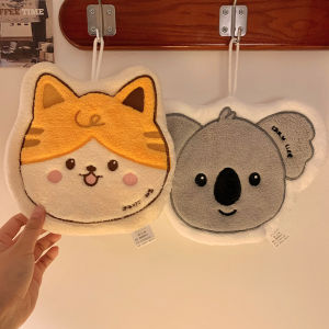 Cartoon Animal Hand Towel Hanging Kitchen Cloth Absorbent Quick Dry Bathroom Towel Face Washer Kitchen Wipe Cloth