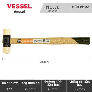 Vessel | Búa Cao Su Nhập Khẩu Tay cầm Gỗ Nhỏ