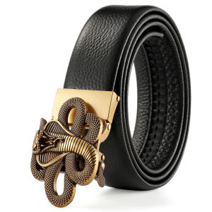 dalidou | Buckle Auto Genuine Leather Mens Belt 150CM