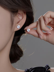 YICAN | Dazzling Compact Zircon Stud Earrings Easy On Ear Hole Screw-back