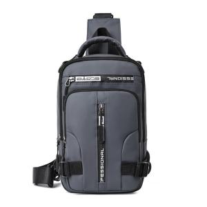 Mens Functional Chest Bag Waterproof Crossbody Outdoor Multi-Functional Single Shoulder Slanting Backpack Trendy Mailman Bag