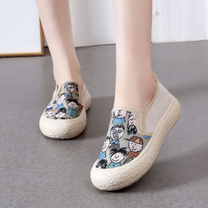 IELGY 2024 canvas shoes breathable fisherman shoes casual flat versatile platform soles for women