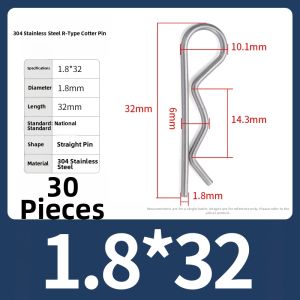 BAIRUITE | 304 Stainless Steel Galvanized R-Type Pins