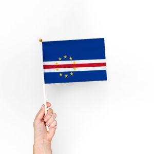 Cape Verde Hand Signal Flag Small Flag Cheer Flag Sports Games Cheer Flag Flags of All Countries in the World