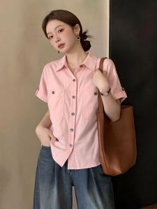 Áo Polo Phong Cách Hợp Thân Màu Hồng Cho Phụ Nữ Mùa Hè