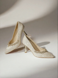 Reddragonfly | Champagne Bridal High Heels