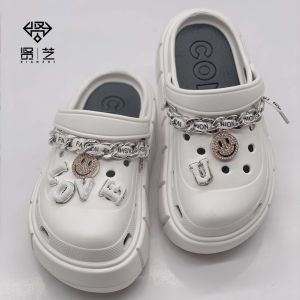 Crocs Jibbitz Charms Shoes DIY Accessories Smiley Face Crystal Diamond Removable Clogs Chain Shoes Buckle for Crocs