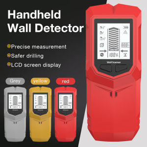 HW-910 Handheld Wall Metal Detector 6 in 1 Stud AC Wire Metal Pipe Wooden Beams Finder LCD Display Wall Scanner for Decoration