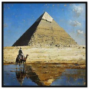 Tranh phong cảnh kim tự tháp. Tranh treo tường dán tường sơn dầu canvas trang trí. CGI-2038