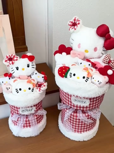 BHQ Kuromi Plush Bouquet Cute Animal Plushies Stuffed Doll Toys Valentine Birthday CNY Festival Gifts