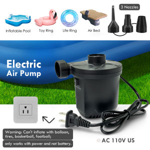 Electric Air Pump for Inflatable Pump AC110V For US with 3 Nozzles for Outdoor CampingSwimming Pools Inflatable Cushions