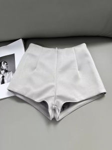 กางเกงขาสั้นผ้าซาตินเอวสูงสไตล์หวาน FEIYA ทรงเอเข้ารูป กางเกงขายาวทรงหลวมลำลองสำหรับผู้หญิง กางเกงขายาวทรงเอเข้ารูป