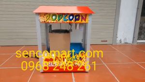 Máy nổ ngô máy làm bắp rang bơ có mái che