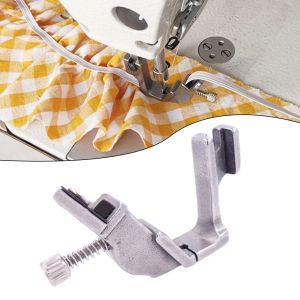 1 keping S537 regangan elastik Band Presser kaki lipat dan kedutan Presser kaki regangan industri Lockstitch bahagian mesin jahit