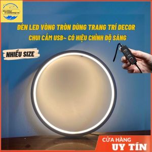 Vòng tròn đèn led trang trí tiểu cảnh Vòng hào quang tôn dáng tượng lũa cây cảnh decor trang trí tượng gốm tiểu cảnh