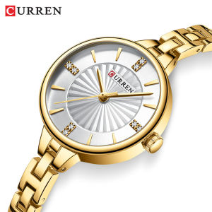 CURREN 9097 Luxury Bracelet Simple Casual Quartz Watch Womens Watches Elegant Premium Compact Watch Date часы женские на