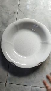 Dĩa tròn hình hoa lòng sâu - vân đá kem đựng thức ăn nhiều size DH06