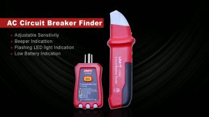 UNI-T UT25A ตัวทดสอบเต้ารับไฟ LED 90-120V พร้อมตัวรับสัญญาณเตือน ความไวแบบปรับได้สำหรับ UT25A