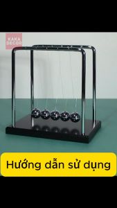 Con lắc newton trang trí giảm stress đồ chơi khoa học vật lý giúp thư giãn với mô hình chuyển động sáng tạo cho bé