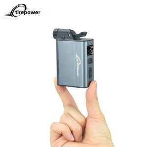 Máy Bơm Nhỏ Máy Bơm Xe Đạp Điện Mini Cầm Tay Có Đồng Hồ Đo 120PSI Type-C Tự Động Dừng Sạc Cho Van Presta & Schrader