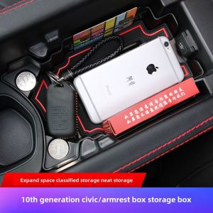 Suitable for Honda Tenth Generation Civic Armrest Box Storage Box Finishing Box Interior Decoration Supplies Interior Modification