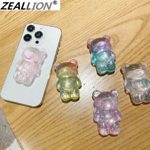 Zeallion Kẹp Gấu Pha Lê Trái Tim Tình Yêu Nhiều Màu Sắc Dễ Thương 3D Giá Đỡ Điện Thoại Tok Hàn Quốc Kẹp Đáng Yêu Hỗ Trợ Điện Thoại Di Động