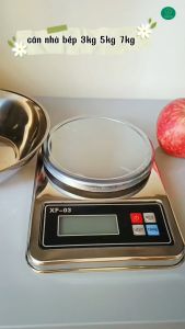 Cân Điện Tử Mini Nhà Bếp - Cân Inox XF-03 : 3kg 5kg & 7kg ( Bảo Hành 12 Tháng )