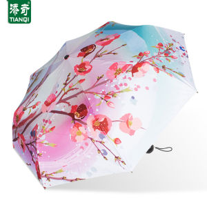 MOLORE | Reflective Silver Three-Fold Umbrella Sun Rain Dual Use