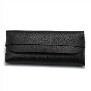 Black and White Soft and Stylish Leather Glasses Cases - Glasses Protection Bags Travel Accessories for Men and Women - Stylish