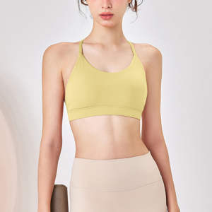 Cross Straps Sports Bra Women Gym Sports Top High Support Fitness Bralette Yoga Vest Push Up Running Underwear With Chest Pad👚