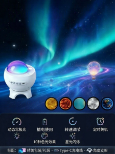 Northern Lights Star Projection Night Light
