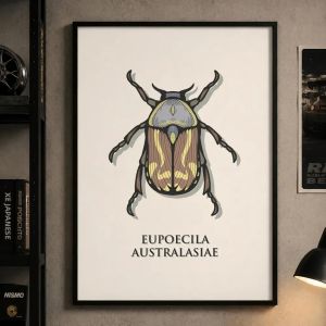 BILIBILI | Tranh In Nghệ Thuật Côn Trùng Nhiều Màu Sắc Phong Cách Boho Hiện Đại - Poster Vải Bố Dán Tường Chống Thấm Nước Trang Trí Phòng Ngủ Phòng Khách Hành Lang Quầy Bar Nhà Cửa