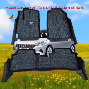 ACCENT + Rối SPORT: Thảm lót sàn MAXXCAR cho xe HYUNDAI ACCENT 2018 – 2023 nhựa TPE đúc 5D tràn viền