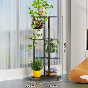 Floor-standing Tiered Iron Plant Stand Shelf