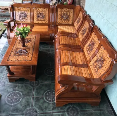Kursi Tamu Sudut Gajah Kayu Jati Mebel Jepara Terlaris