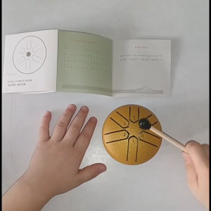 6-tone Steel Tongue Drum Mini Hand Drum Meditation Rain Drum Ethereal Beginner Childrens Instrument