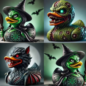 Special-Shaped Duck Ornament Alien Duck Statue Wicked Funny Resin Duck Home Decoration Ornament Car Ornament