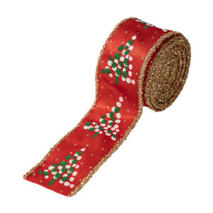 Ruy Băng Lụa Để Trang Trí Giáng Sinh Không Khí Lễ Hội Hộp Quà Tặng Dây Buộc Vật Dụng Gói Quà Viền Sequin Polyester 200cmx5.8cm