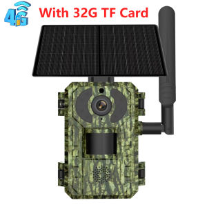EU 4G Cellular 4MP 2K Battery Solar PIR Motion Activated Wildlife Hunting Trail Camera IP65 Outdoor Night Vision No Red Exposure