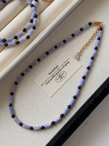 GOOYNN | Dây Chuyền Phong Cách Trung Quốc Mới Từ Thạch Anh Tím & Lapis Lazuli