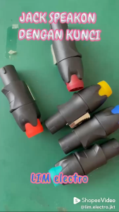 5 BUAH JACK SPEAKON DENGAN KUNCI DENGAN LOCK 5 WARNA JACK SPIKON NEUTRIK NEW