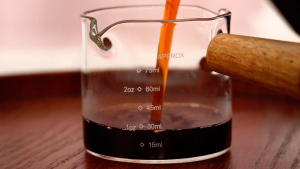 Espresso Shot Glass with Wooden Handle2 Packs V-Shaped Double Spout Espresso Measuring CupEspresso Machine AccessoriesCoffee Bar EssentialsPrecise 75 Ml Coffee Measuring Cup
