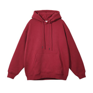 Mùa Thu Mùa Đông Nữ Có Mũ Áo Nỉ Áo Sweatshirt Nguyên Chất Cotton Vải Bông Màu Trơn Thoải Mái Phong Cách Thể Thao Áo Khoác Ngoài Rộng Rãi Phong Cách Hàn Quốc Tay Dài Có Túi